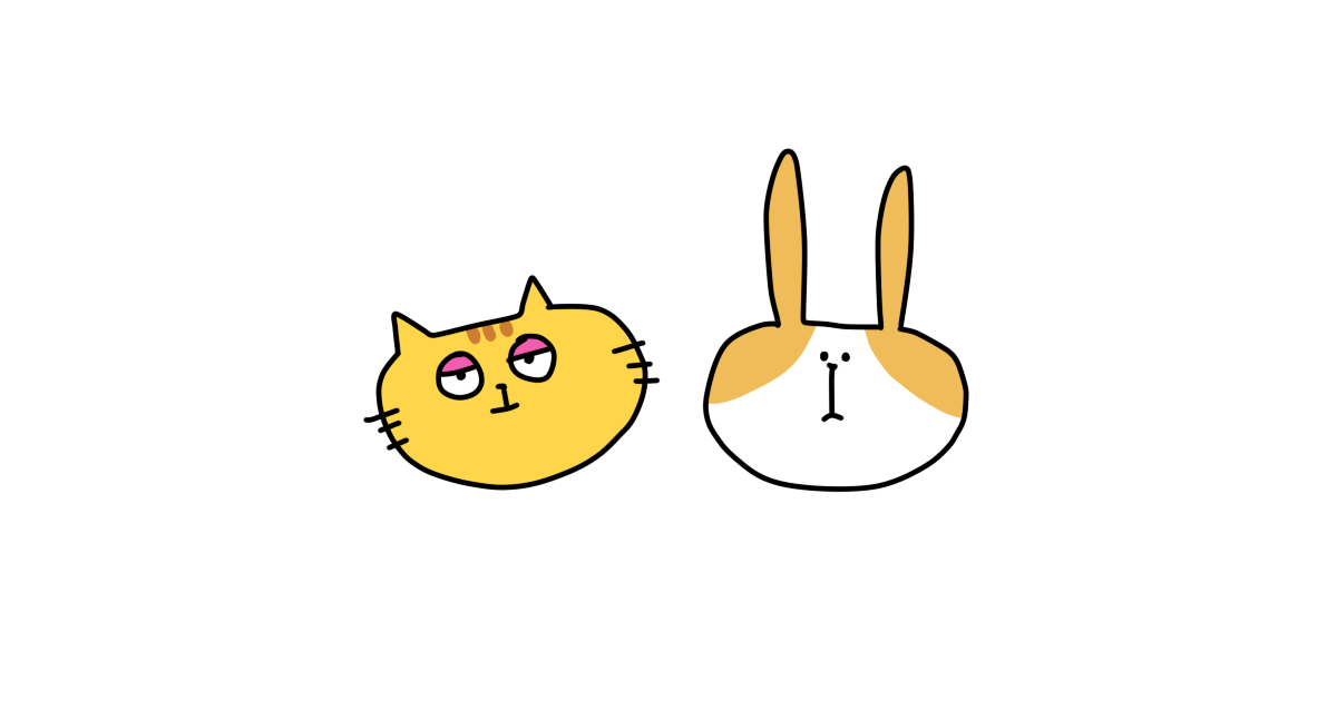 ネコ、ウサギ
