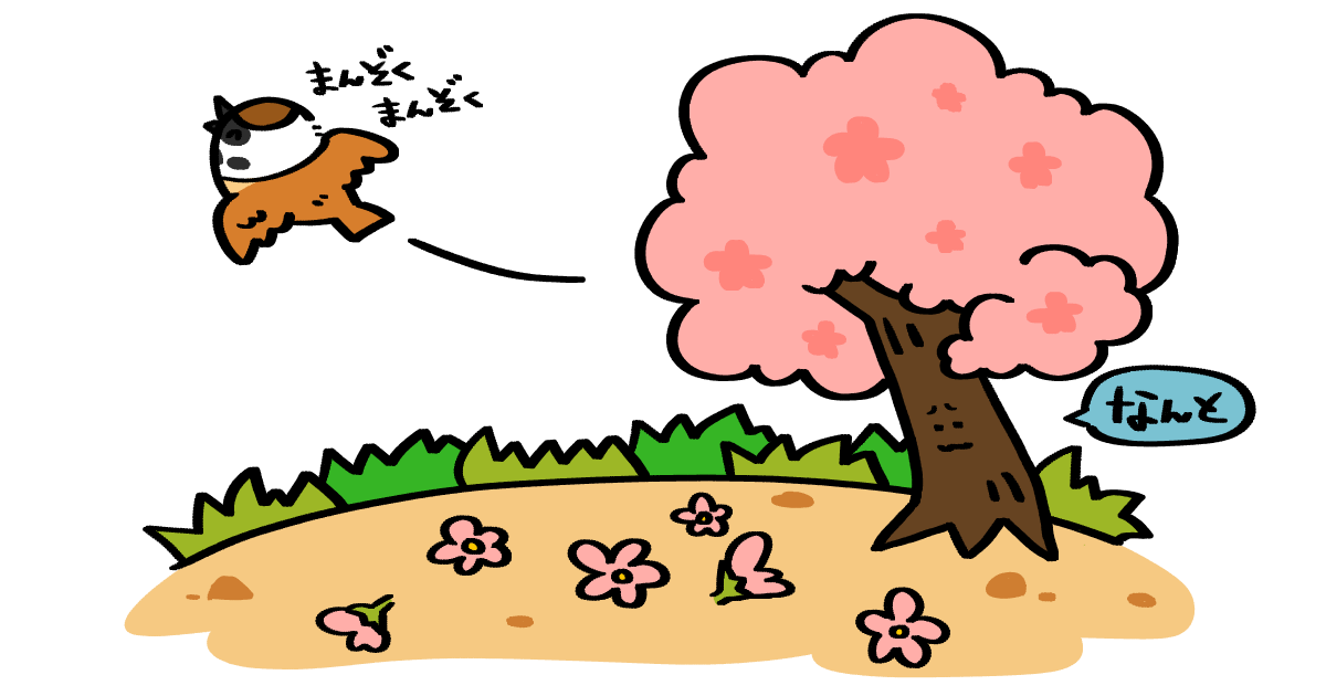 スズメさんと桜