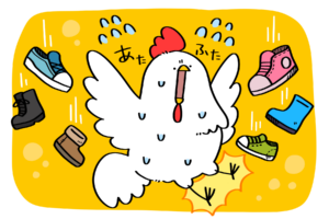 じたばたしても鶏は跣足 | トリまみれイラスト